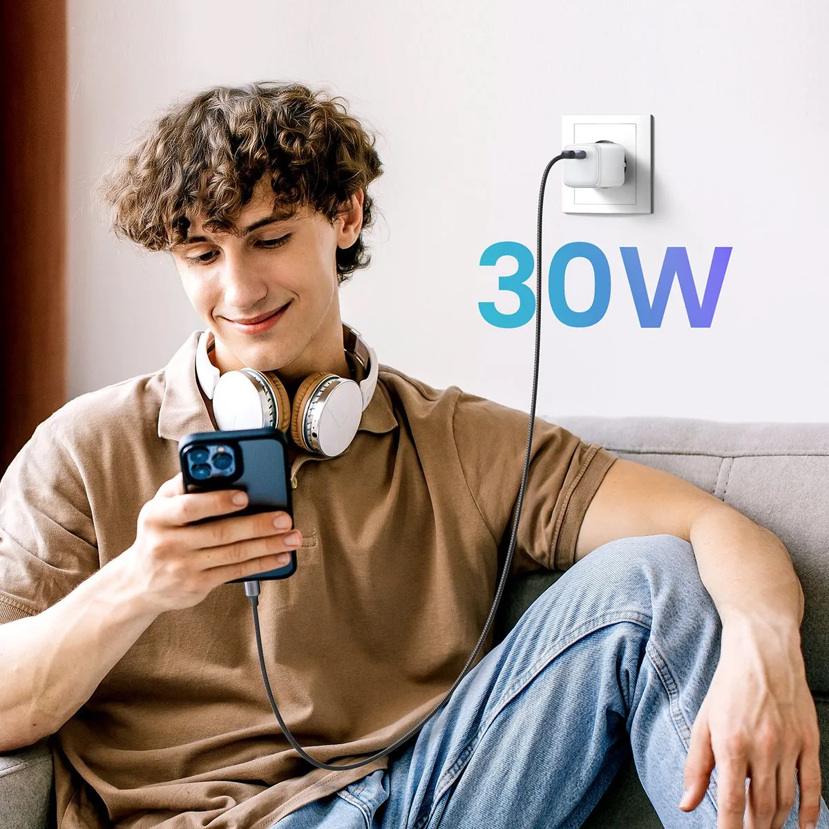 Ugreen Nexode Mini 30W GaN USB-C Snellader - Wit