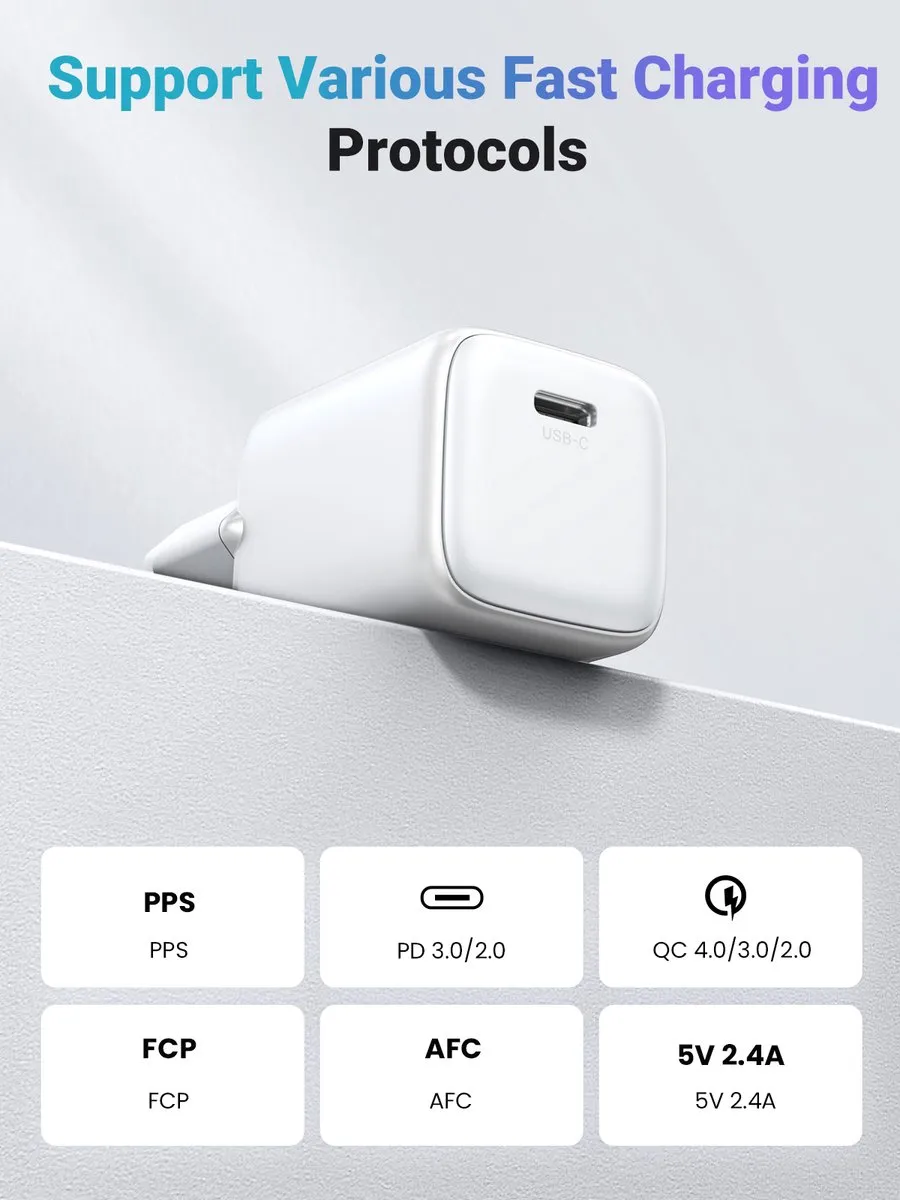 Ugreen Nexode Mini 30W GaN USB-C Snellader - Wit