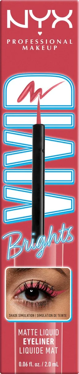 NYX Professional Makeup Vivid Brights Liquid Liner - On Red 54ml