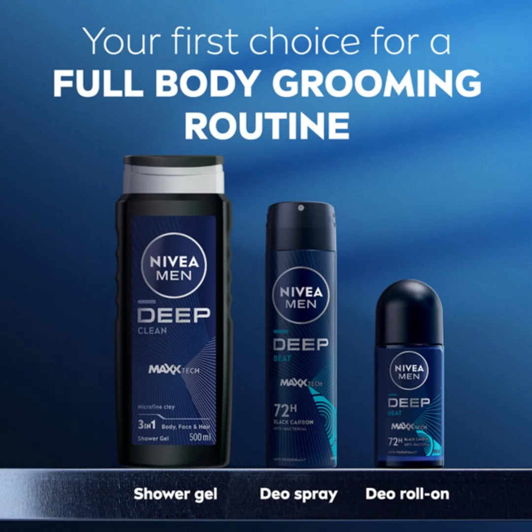 NIVEA MEN Deospray Deep Beat 150ml - 20 Stuks