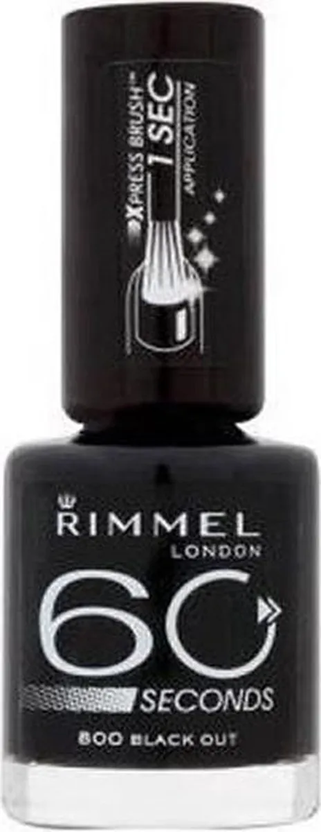 Rimmel London 60 Seconds Finish Nagellak 800 Black Out