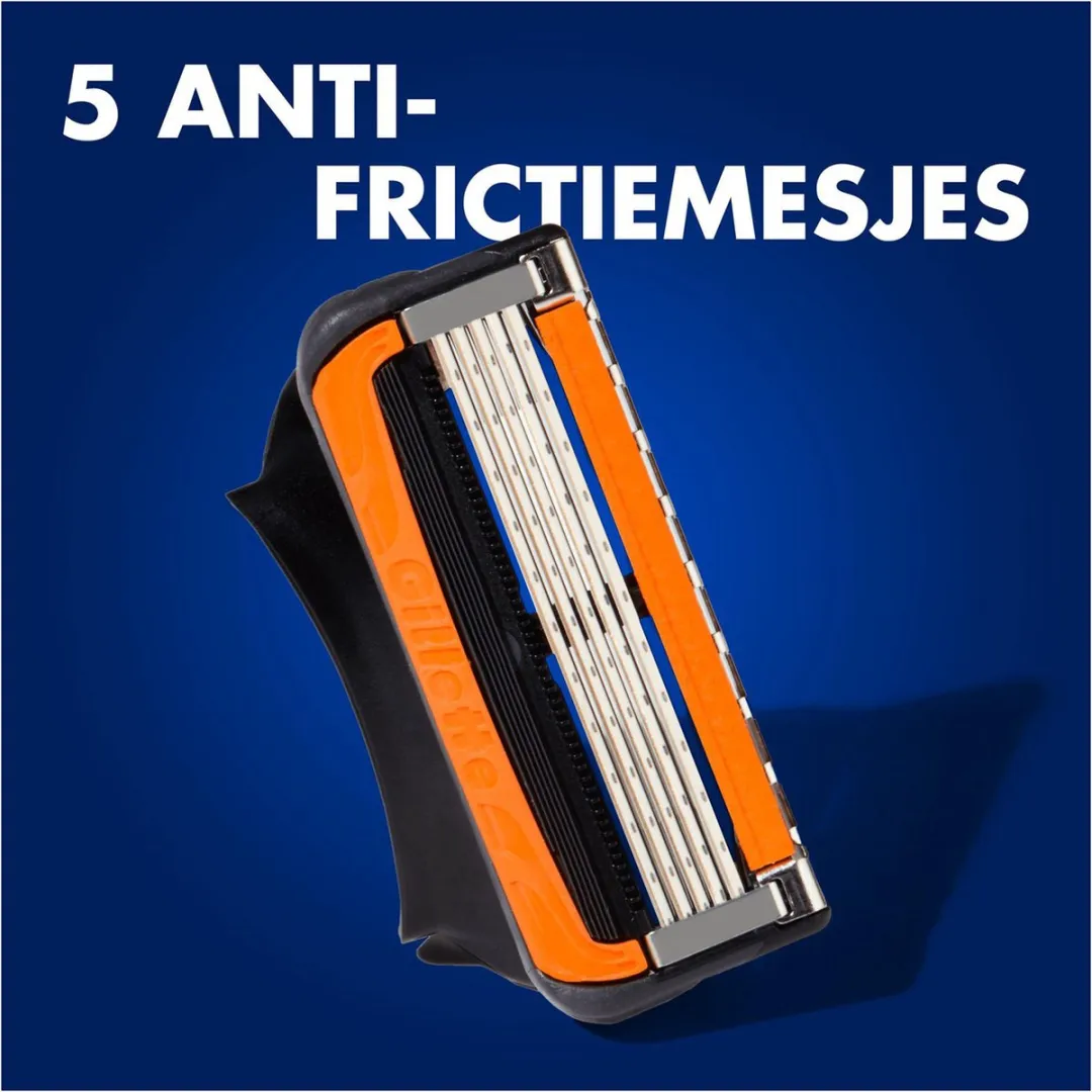 Gillette ProGlide Power Scheermesjes 8 Stuks - 5 Bladen - Zwart/Oranje