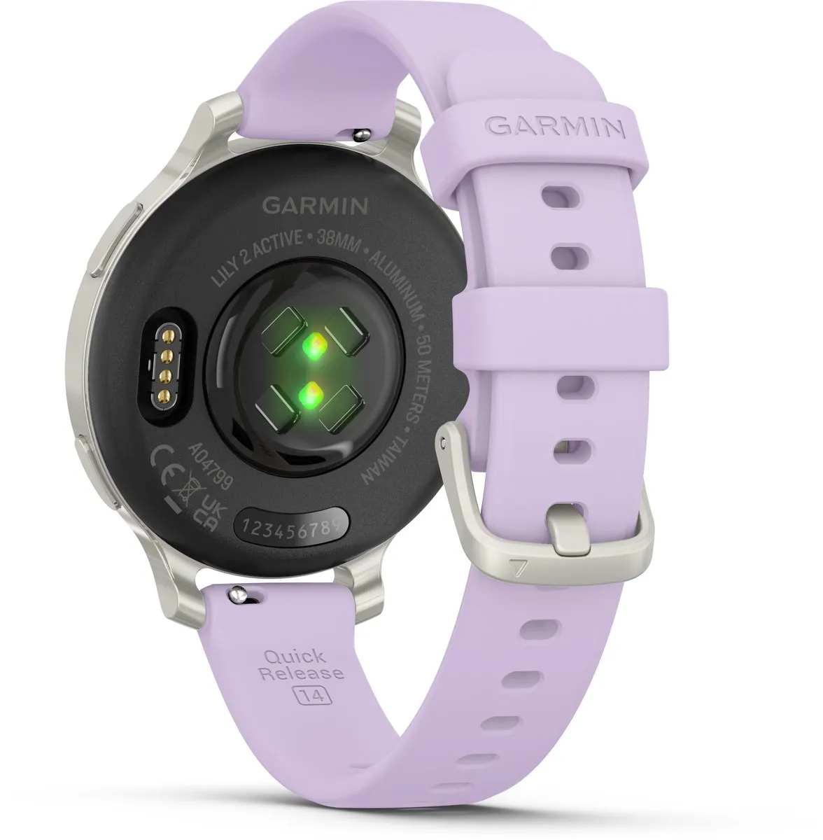 Garmin Lily 2 Active Smartwatch 35mm - Zilver met Paarse Band