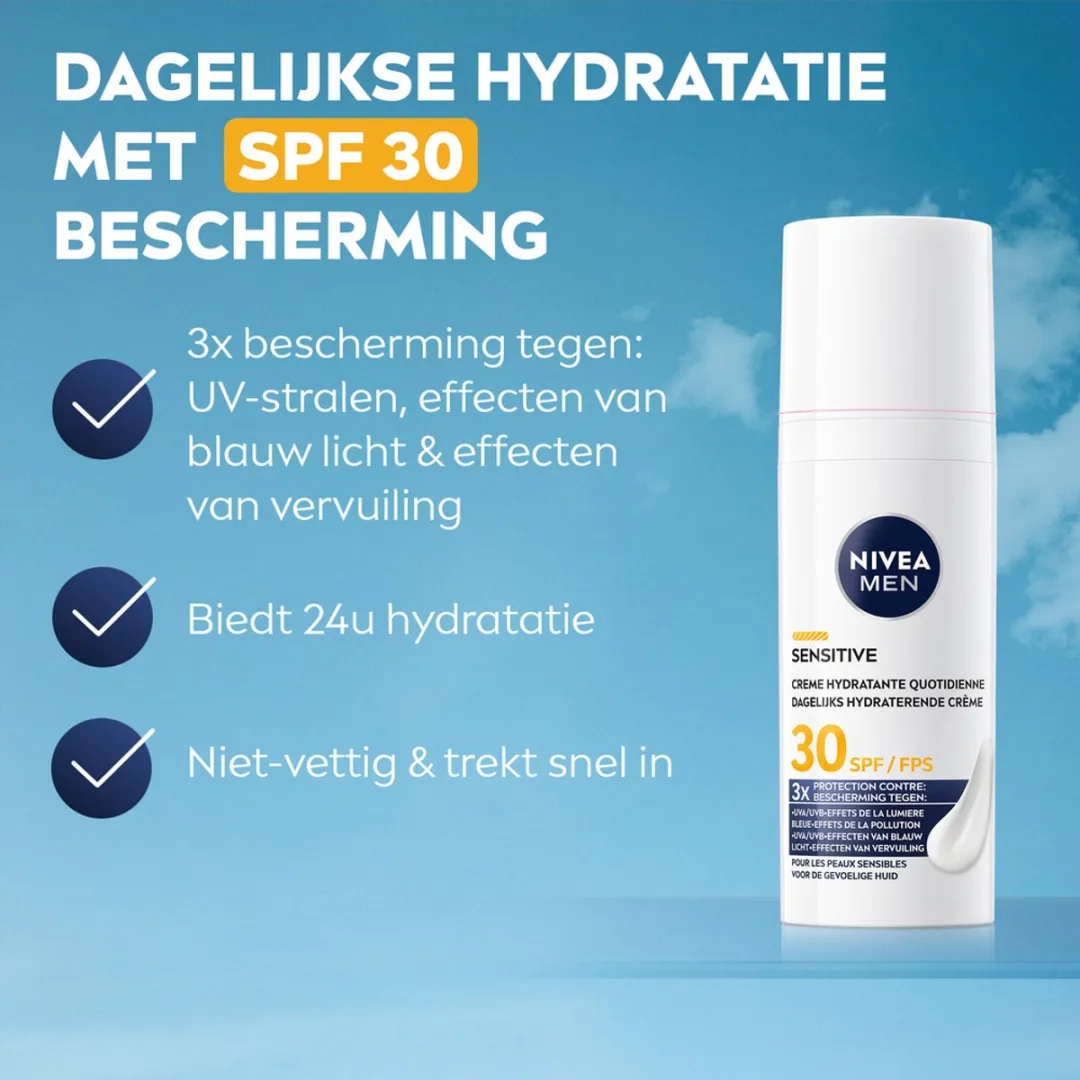 NIVEA MEN Sensitive Dagcrème SPF30 - 50ml