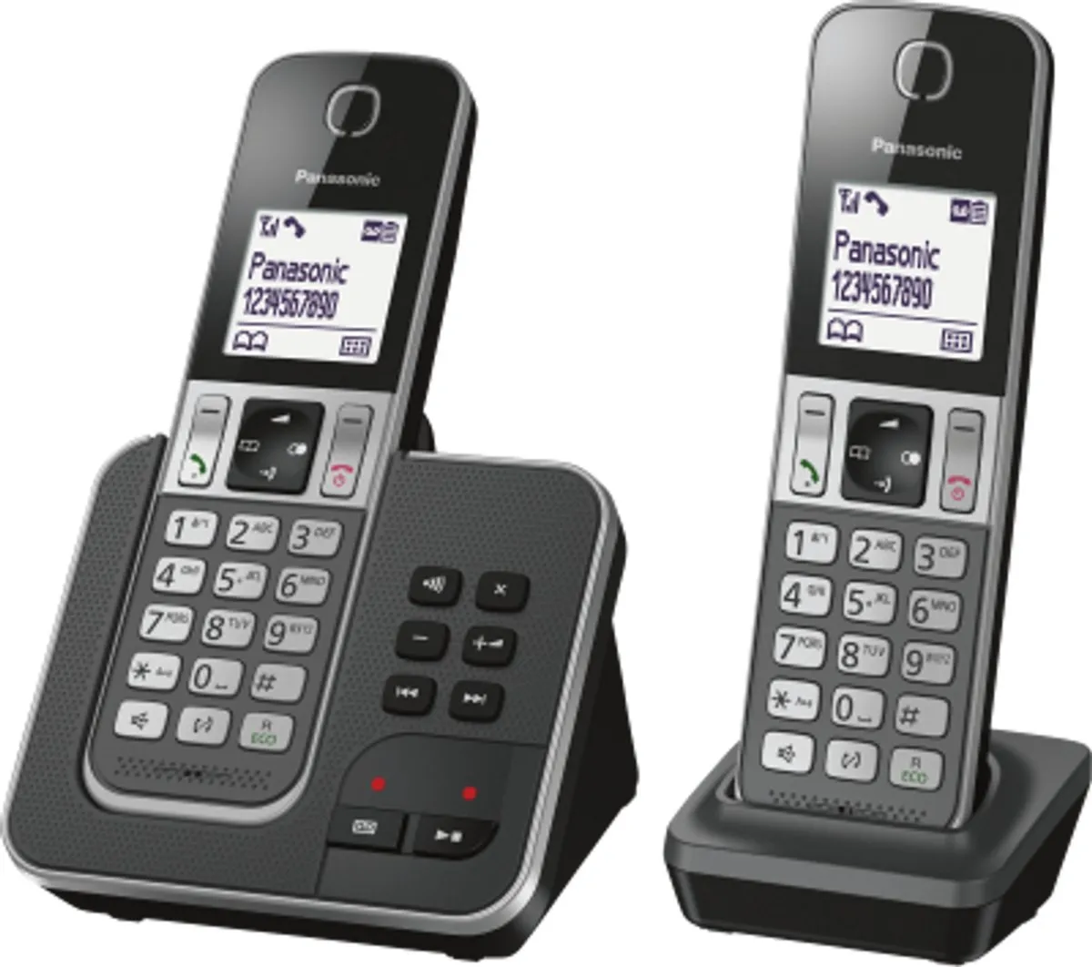 Panasonic KX-TGD322 Duo DECT Telefoon - 2 Handsets - Zwart/Grijs