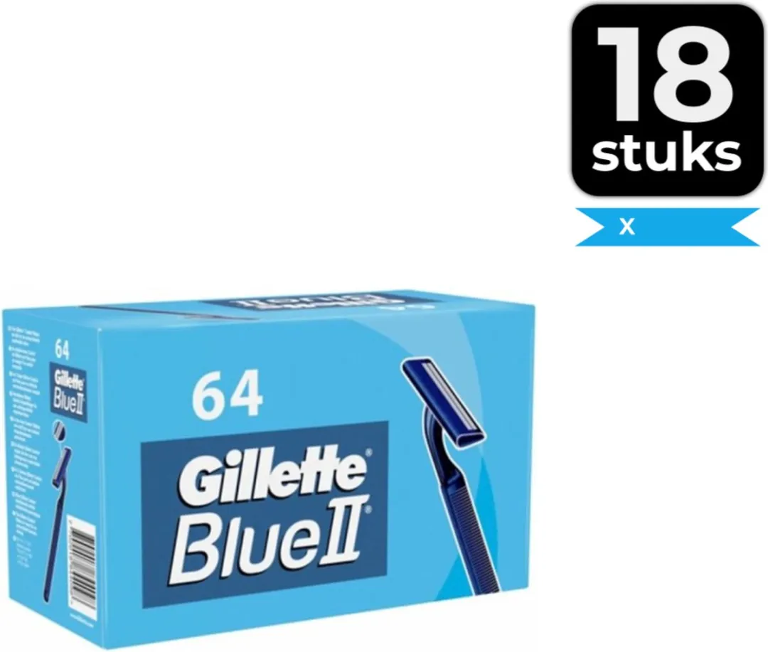 Gillette Blue II Wegwerpscheermesjes 64 Stuks