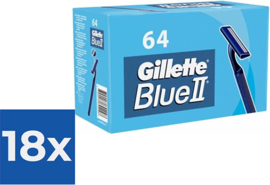 Gillette Blue II Wegwerpscheermesjes 64 Stuks