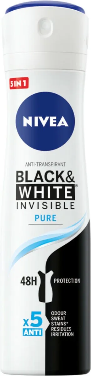NIVEA Black & White Invisible Pure Deodorant Spray 150ml