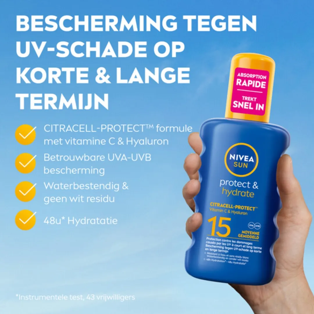 NIVEA Sun Protect & Hydrate Zonnespray SPF 15 - 6x200ml