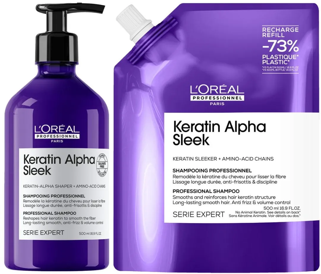 L'Oréal Professionnel Keratin Alpha Sleek Shampoo 500ml