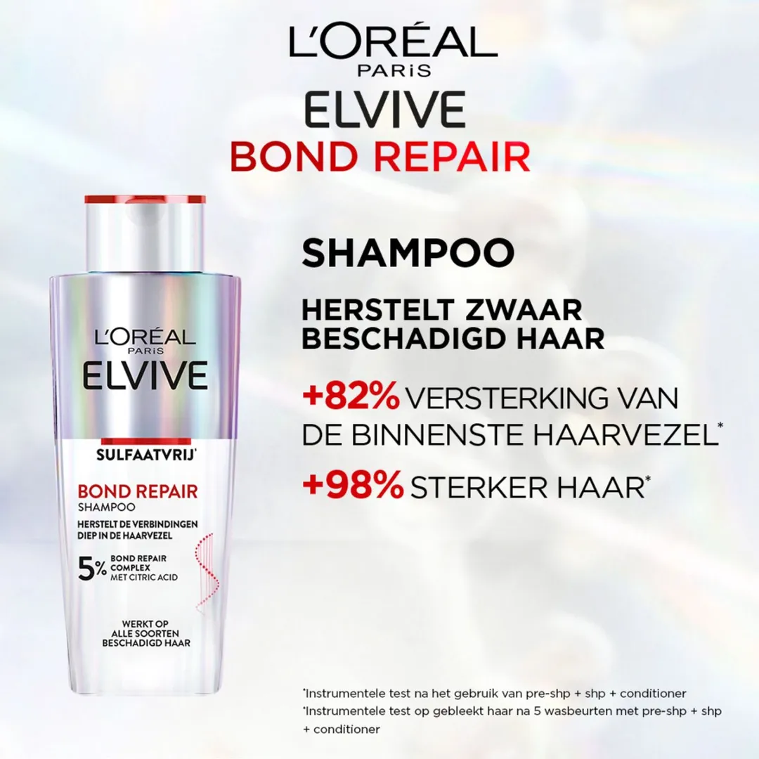 L'Oréal Paris Elvive Bond Repair Shampoo 3x200ml