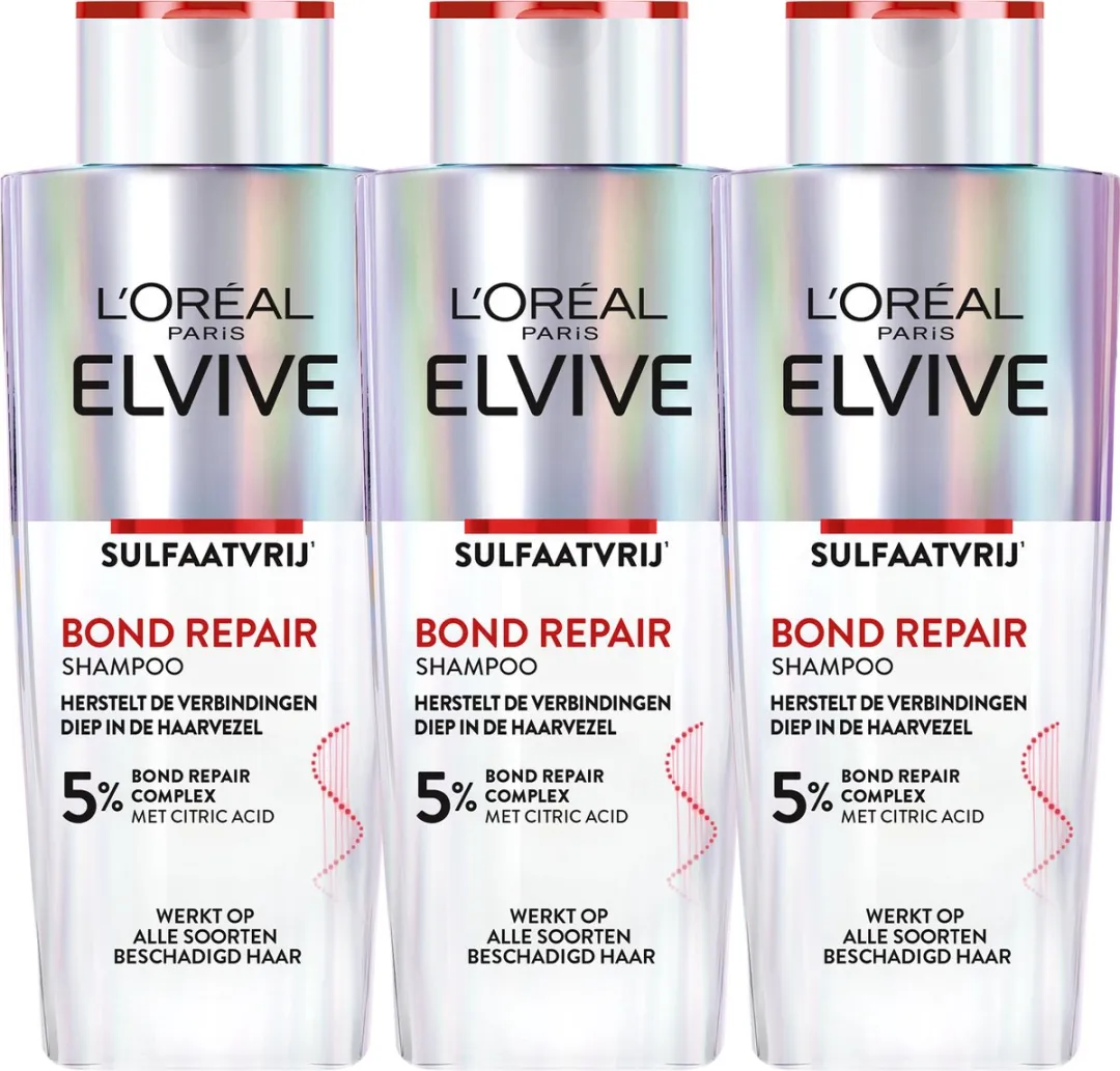 L'Oréal Paris Elvive Bond Repair Shampoo 3x200ml