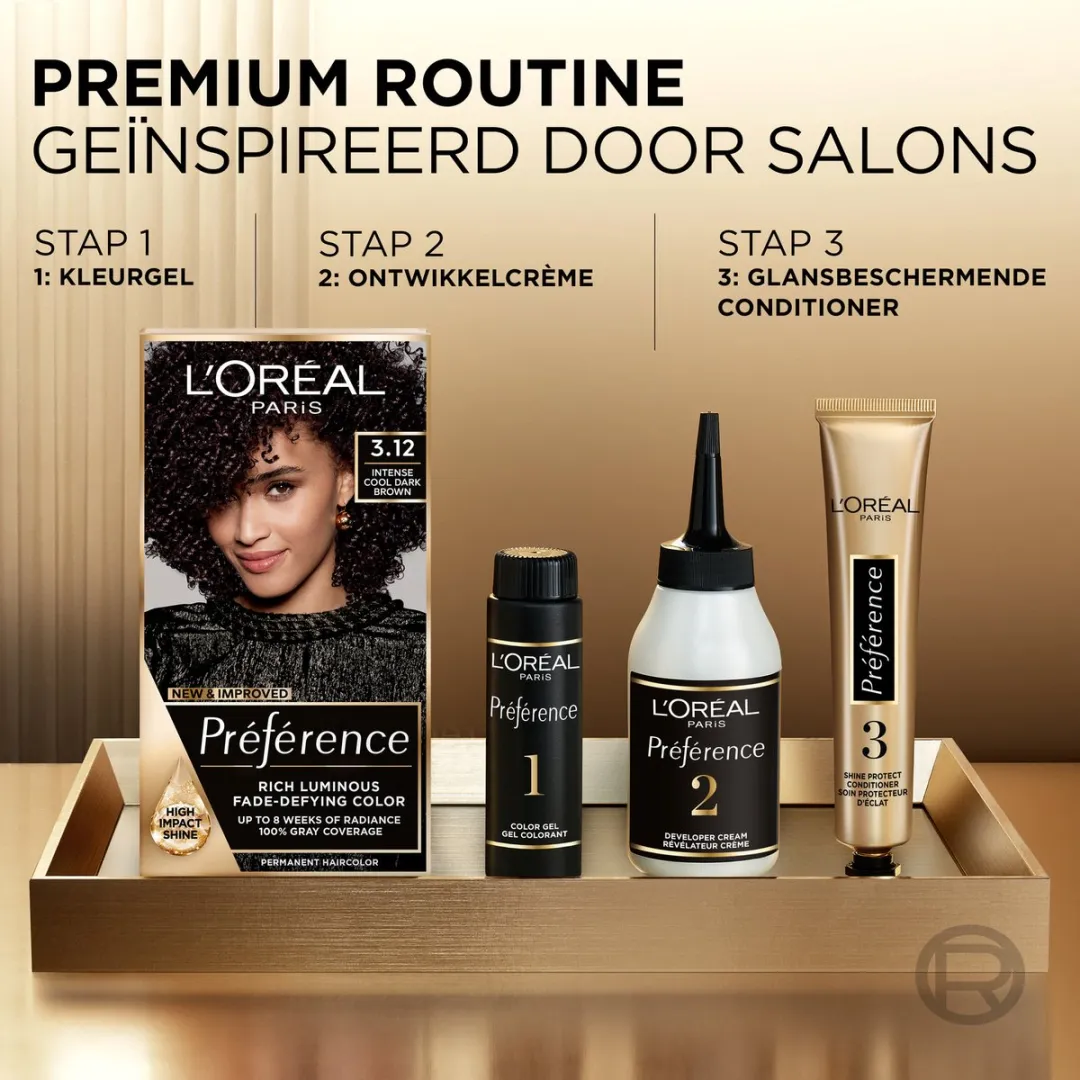 L'Oréal Paris Préférence Intens Koel Donkerbruin 3.12 Permanent Haarkleuring 250ml