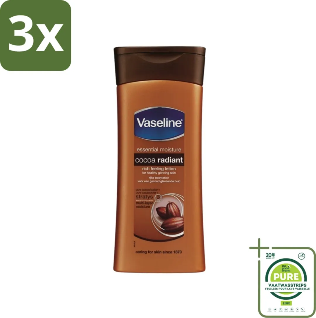 Vaseline Cocoa Bodylotion 1200ml - 3 Stuks
