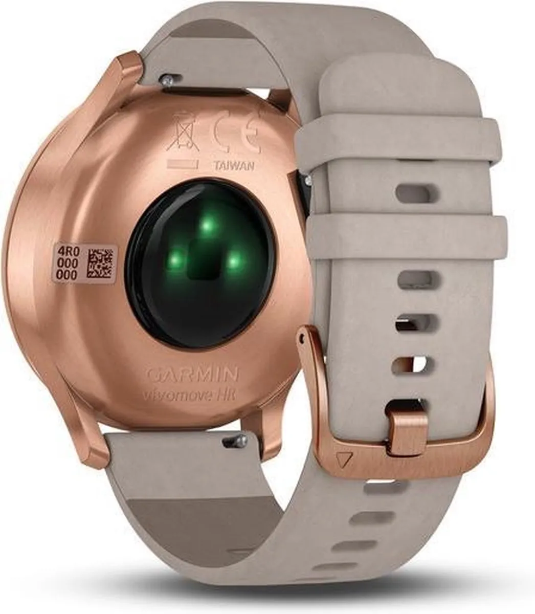 Garmin Quick Release Siliconen Horlogeband 20mm - Zand Roségoud
