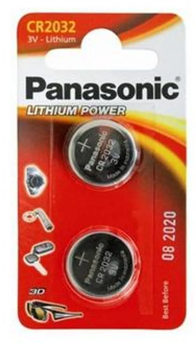 Panasonic CR2032 Knoopcel - 225mAh - 2 Stuks