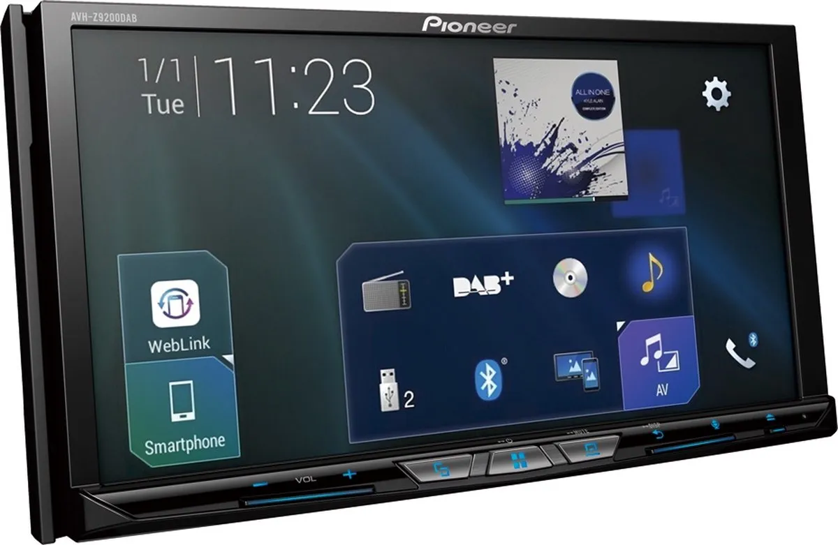Pioneer AVH-Z9200DAB Autoradio Dubbel din - 4x50W - Zwart