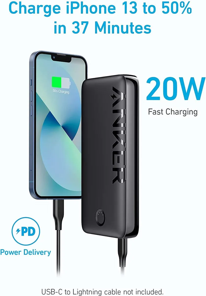 Anker PowerCore 20000 Powerbank - 20.000mAh - Zwart - afbeelding 6 van 6