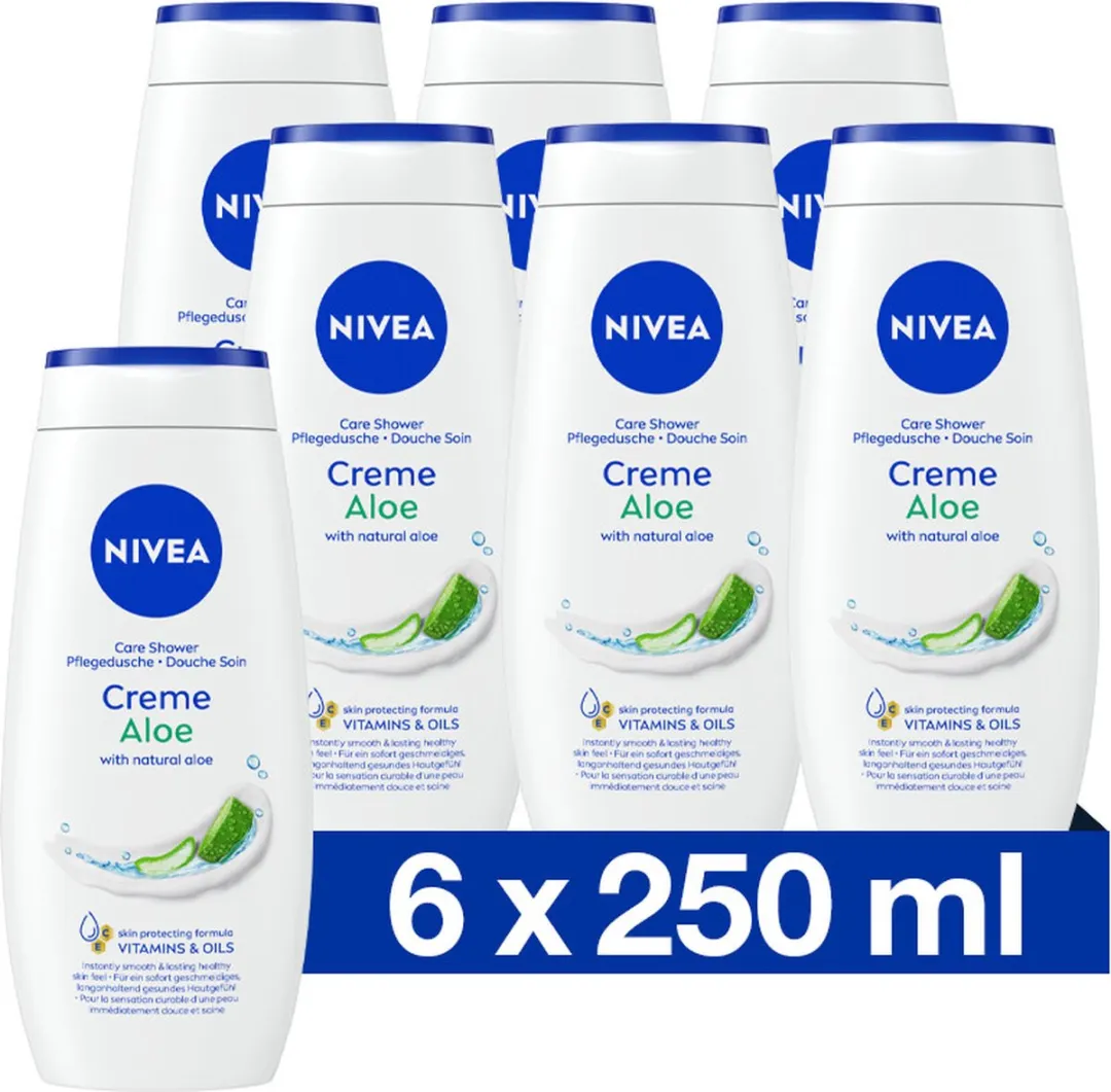 NIVEA SHOWER Aloë Vera Douchecrème 250ml - 6 Stuks