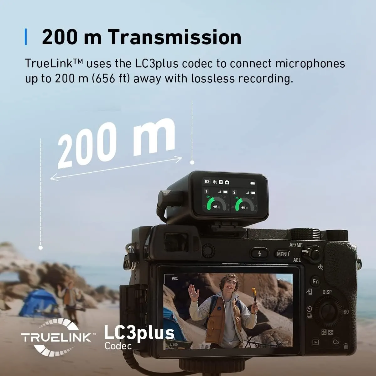 AnkerWork M650 Draadloze Lavaliermicrofoon - 2 Kanalen - 200m Bereik - 15 Uur