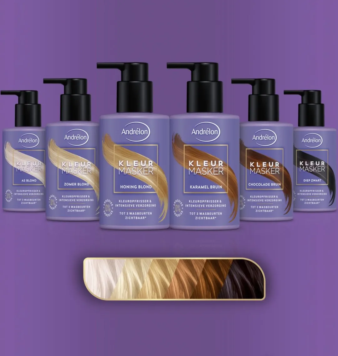 Andrélon Kleurmasker Karamel Bruin 200ml