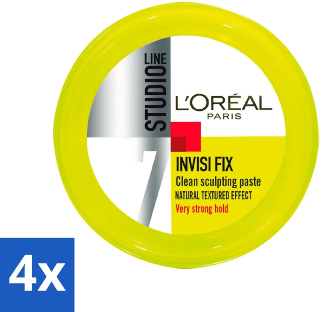 L'Oréal Paris Studio Line Invisi Fix Clean Sculpting Paste 75ml - 300ml (4x75ml)