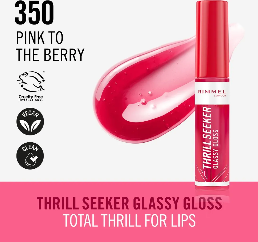 Rimmel London Thrill Seeker Lipgloss #350 Pink to the Berry 10ml