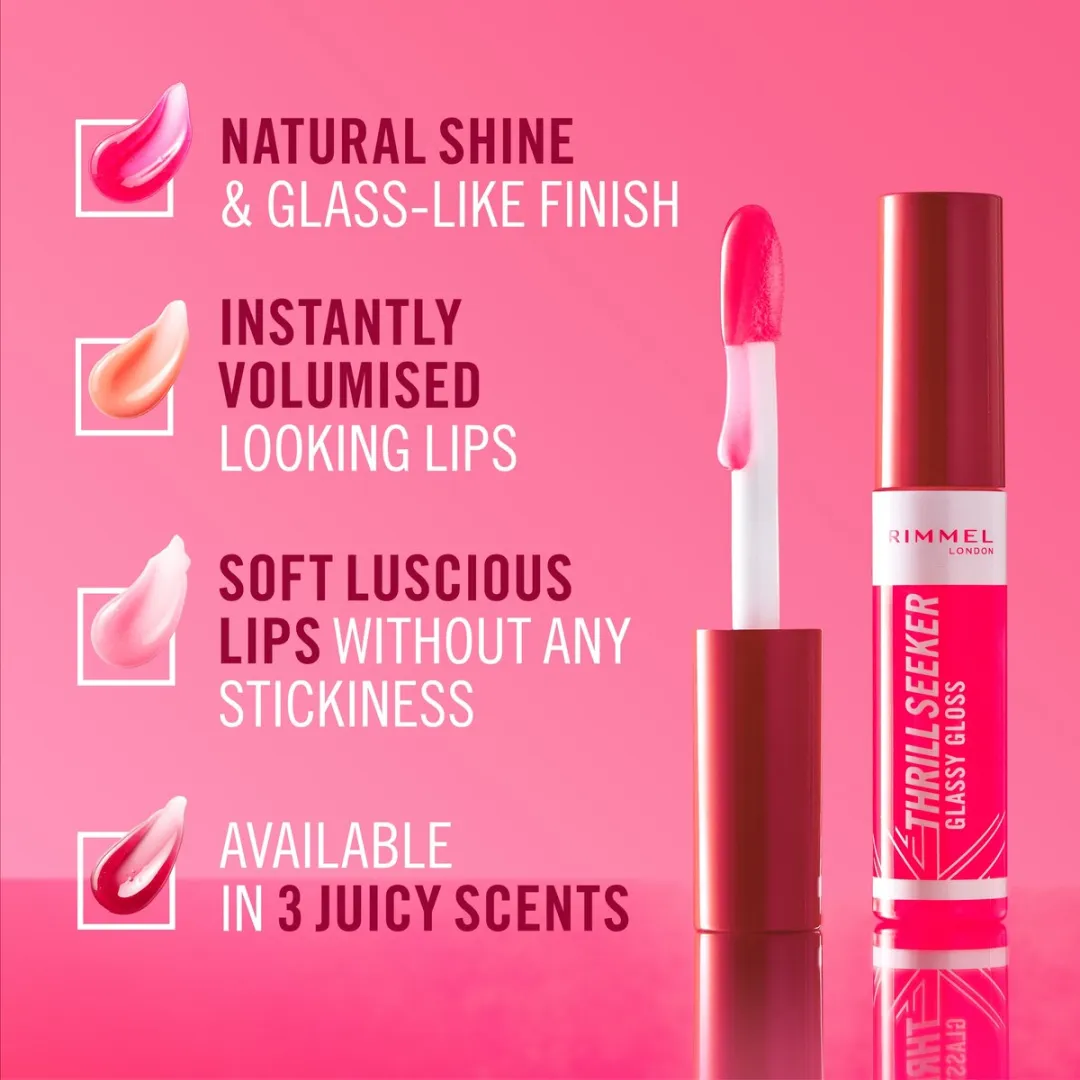Rimmel London Thrill Seeker Lipgloss #350 Pink to the Berry 10ml