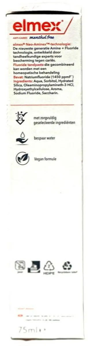 Elmex Anti-Cariës Tandpasta 75ml - Mentholvrij
