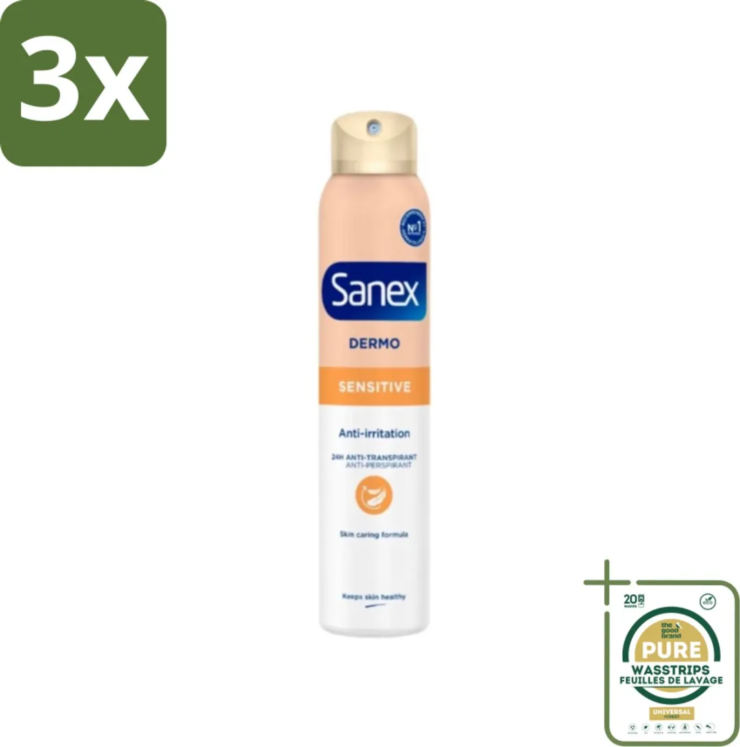 Sanex Dermo Deodorant Spray 24h - 450ml (3x150ml)