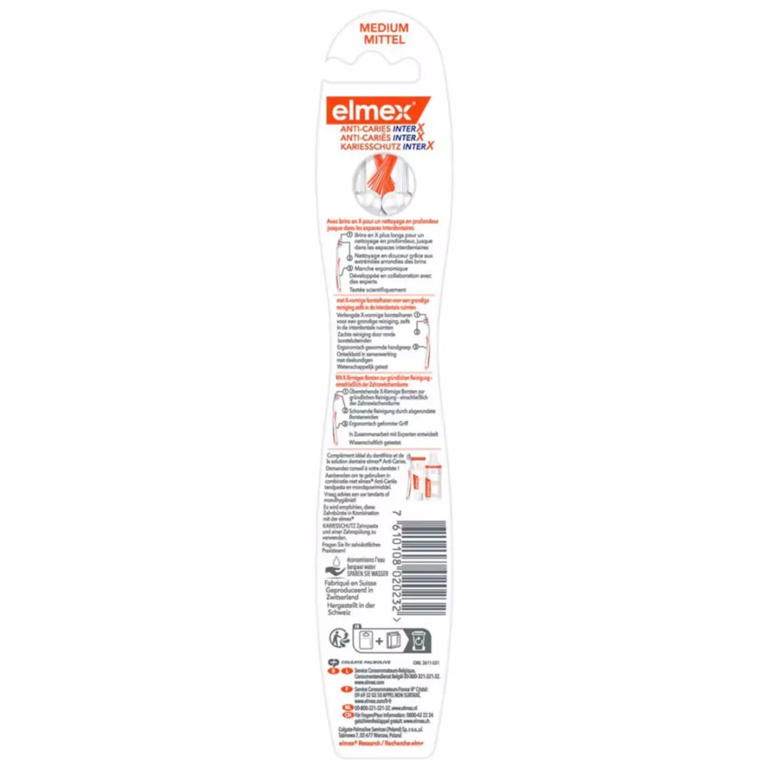 Elmex InterX Medium Tandenborstel - 6 Stuks - Oranje