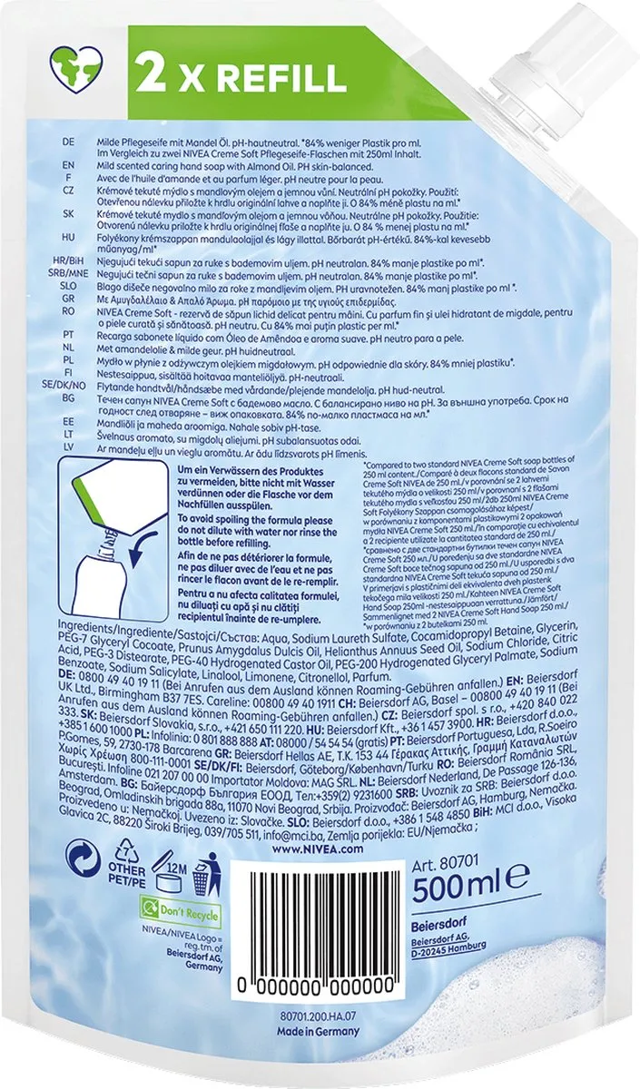 NIVEA Crème Soft Handzeep 500ml