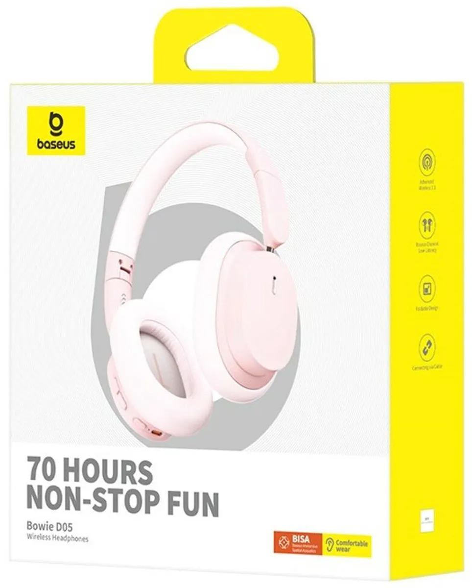 Baseus Bowie D05 Bluetooth Hoofdband - Roze