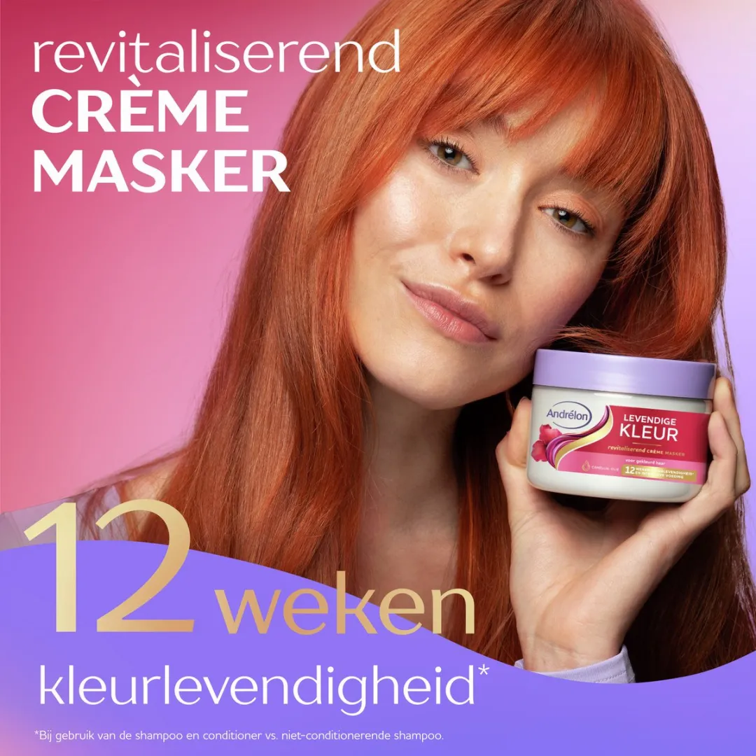 Andrélon Creme Haarmasker Levendige Kleur - 6x300ml