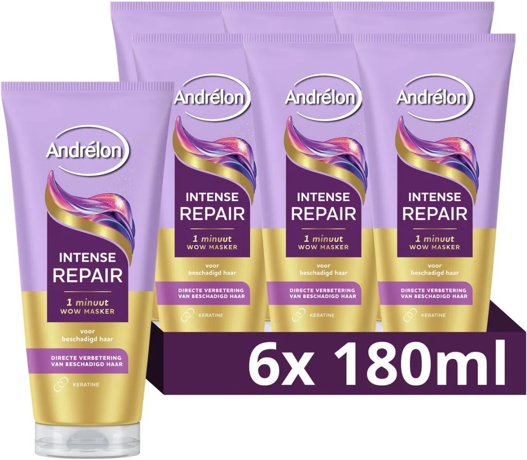 Andrélon 1 Minuut Haarmasker Intense Repair - 6x180ml