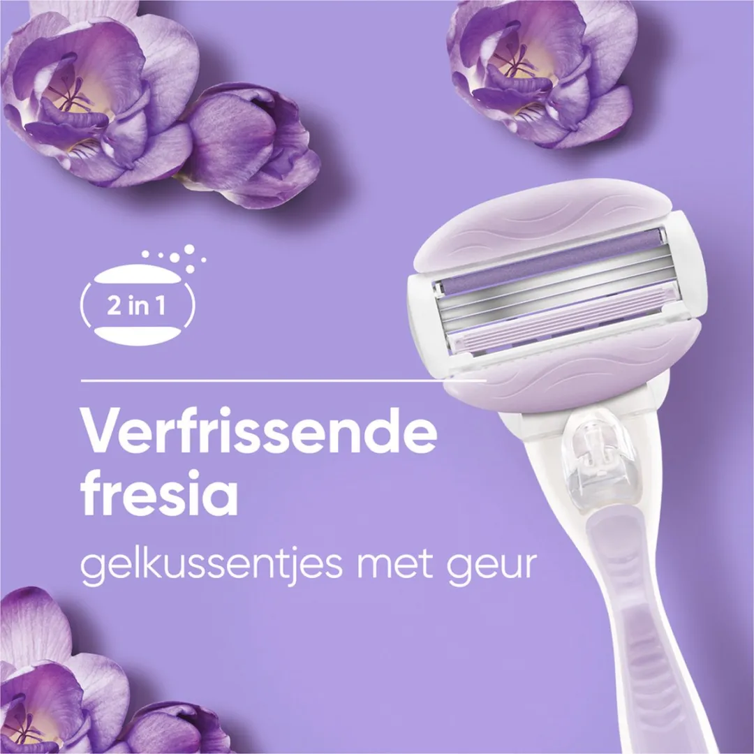 Gillette Venus ComfortGlide Breeze Scheermesjes 3-delig - 8 Stuks - Paars