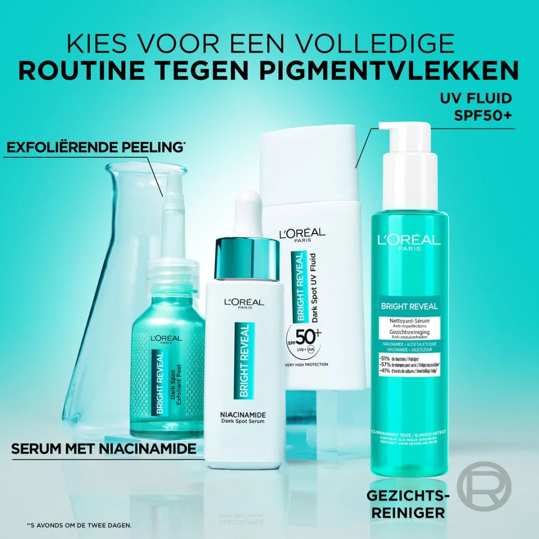 L'Oréal Paris Bright Reveal Serum & UV Fluid - 80ml (2x40ml)