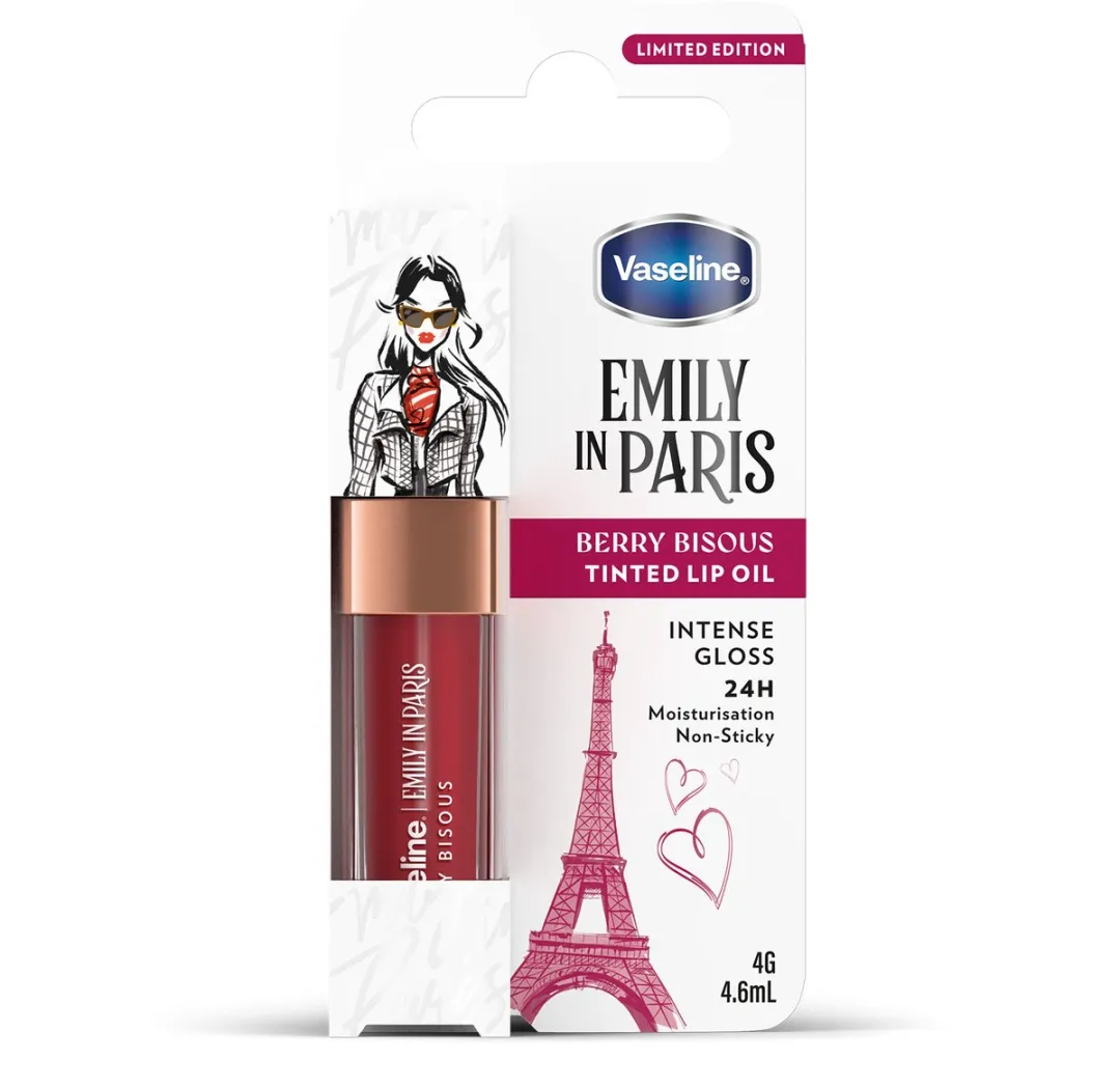Vaseline x Emily in Paris Lip Oil Berry Bisous