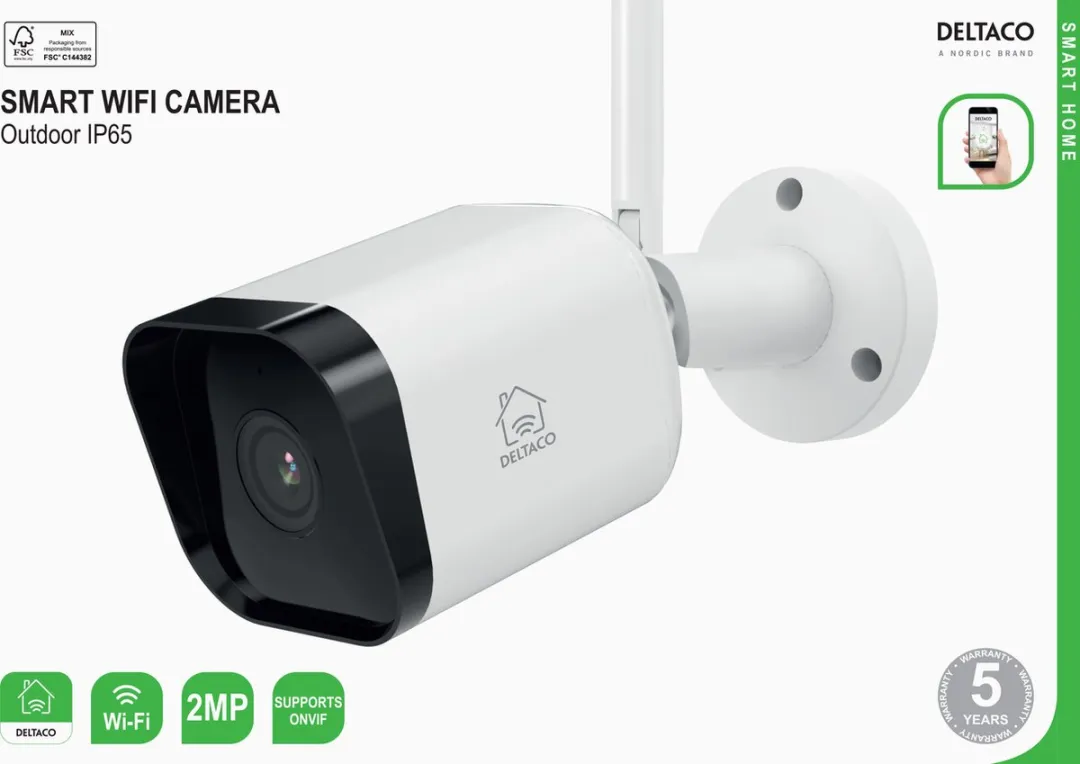 Deltaco SH-IPC07 Slimme IP Camera 2MP - Wit - afbeelding 4 van 6