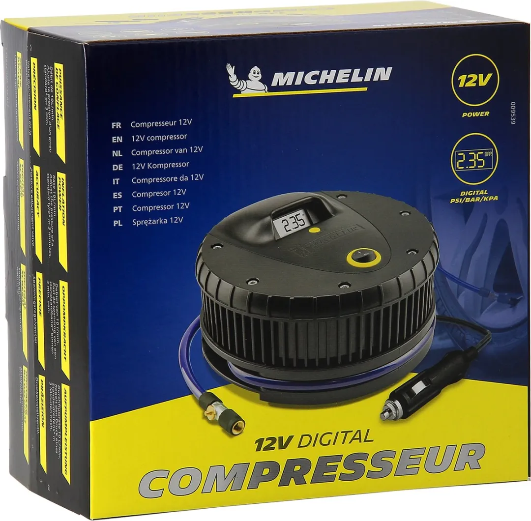 Michelin Compressor MIC095393 12V - 7bar - Zwart