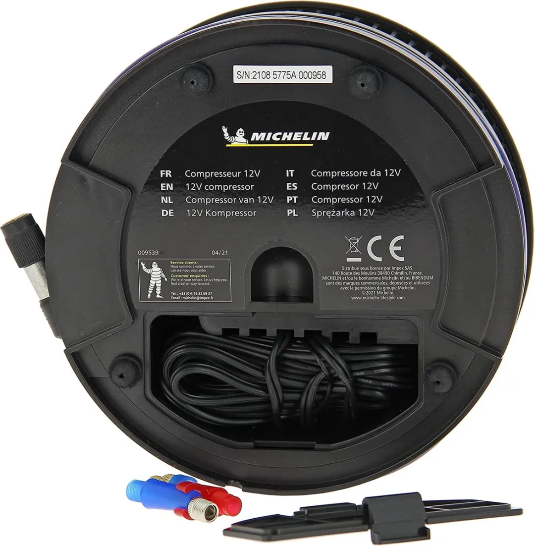 Michelin Compressor MIC095393 12V - 7bar - Zwart