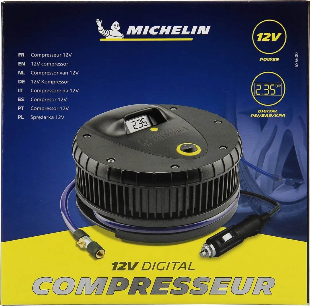 Michelin Compressor MIC095393 12V - 7bar - Zwart