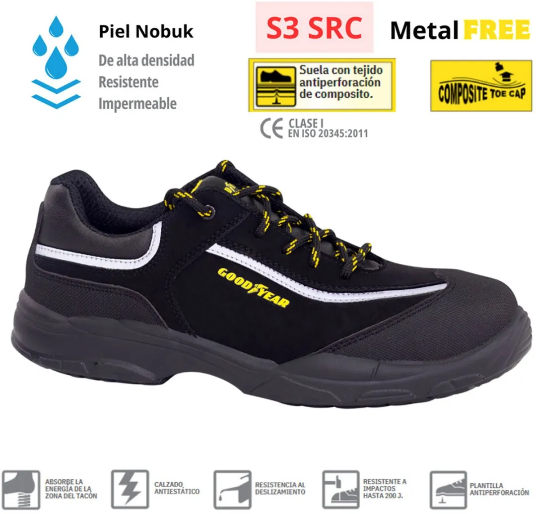 Goodyear S3 Veiligheidsschoenen - EU 42 - Zwart