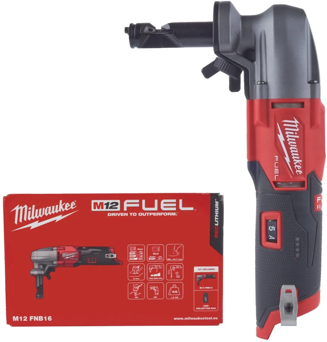 Milwaukee M12 FNB16-0 FUEL Accu Knabbelschaar 12V - 1.6mm - afbeelding 6 van 6