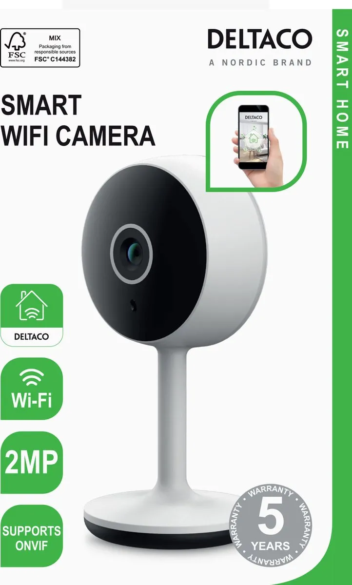 Deltaco SH-IPC05 Slimme IP Camera 2MP - Wit - afbeelding 4 van 6