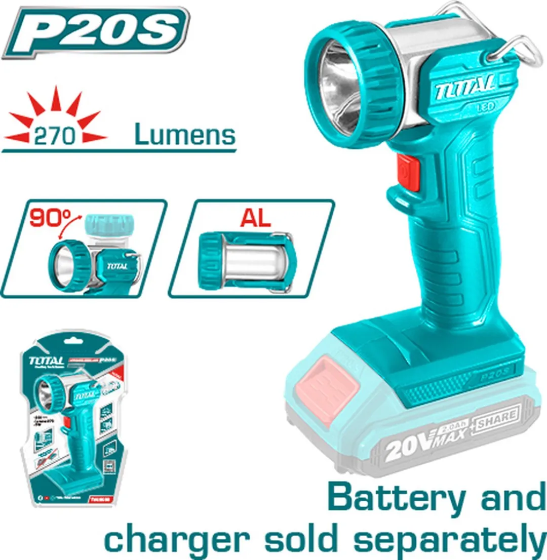 Total Werklamp LED 20V 5W 270 Lumen
