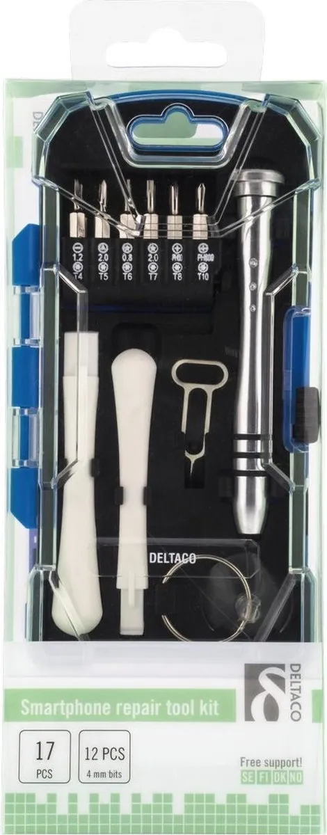 Deltaco VK-50 Smartphone Reparatieset - 17-delig - Grijs