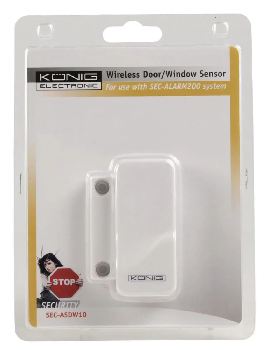 Konig SEC-ALARM200/SEC-ALARM210 Draadloze deur-/raamsensor - Wit