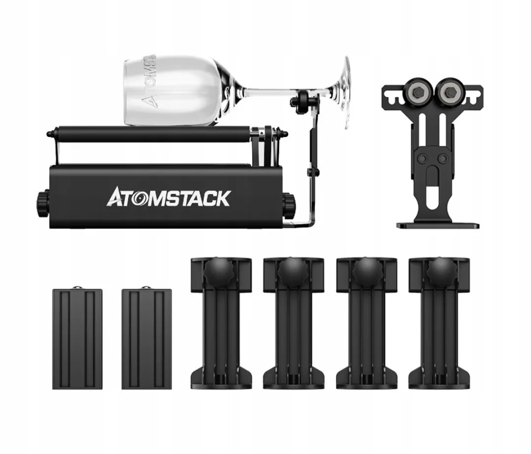 ATOMSTACK R3 Pro Rotatie-eenheid Graveerlaser - 360° - voor bekers/flesjes