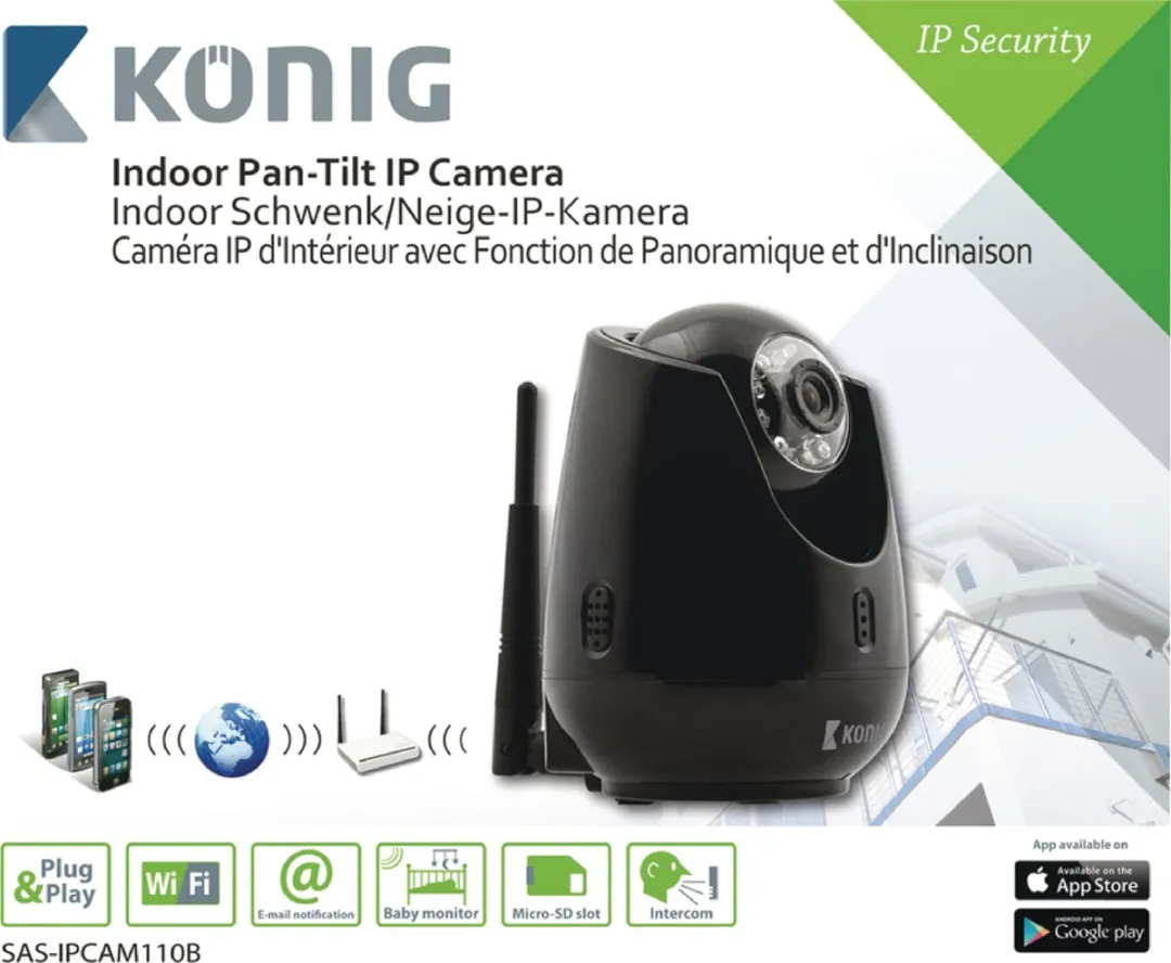 König SAS-IPCAM110B IP-Bewakingscamera - Binnen - 640x480 - afbeelding 6 van 6